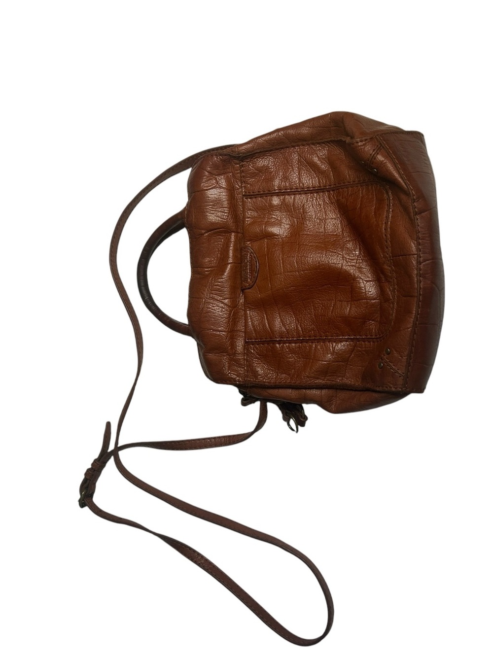 Classic Brown Leather Satchel Handbag - Picture 2 of 10